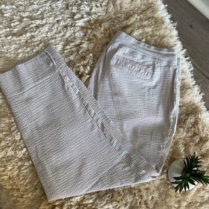 Dalia-sear sucker capri pants